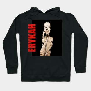 TEXTURE ART-Erykah Badu - Retro Aesthetic Fan Art Hoodie